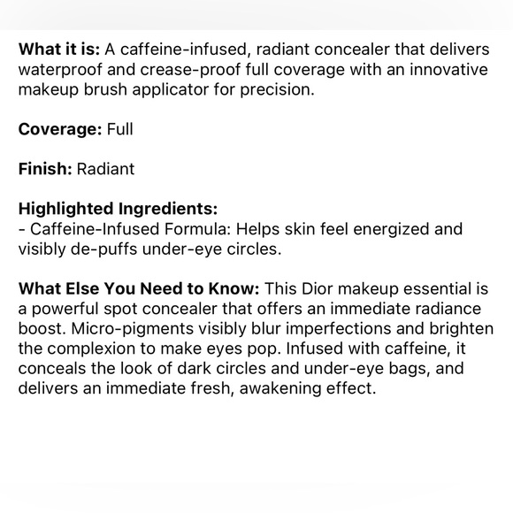 SOLD Dior backstage perfecting concealer in 0N - Picture 6 of 6